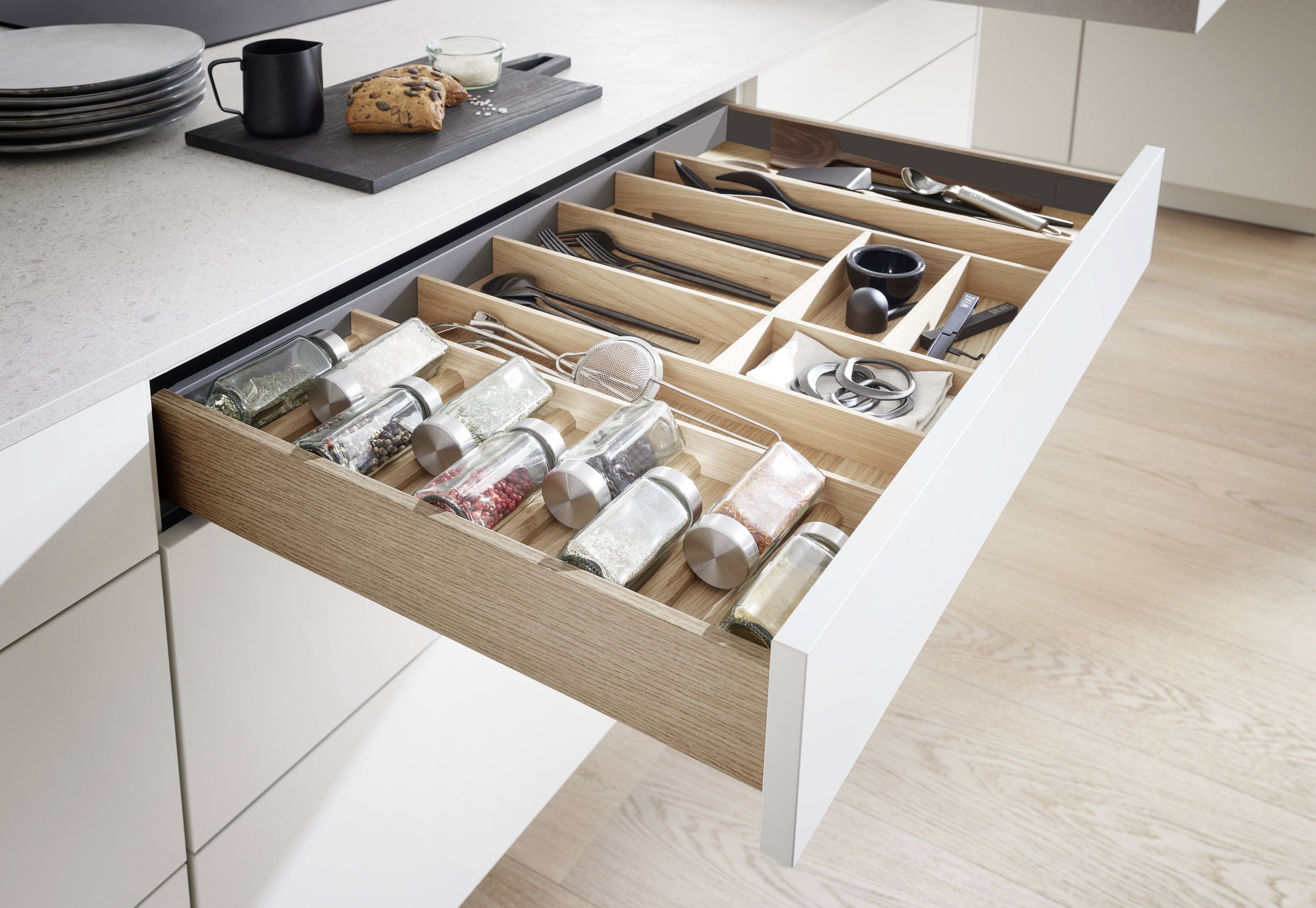 Custom Drawer Inserts for Spices and Cutlery Storage
