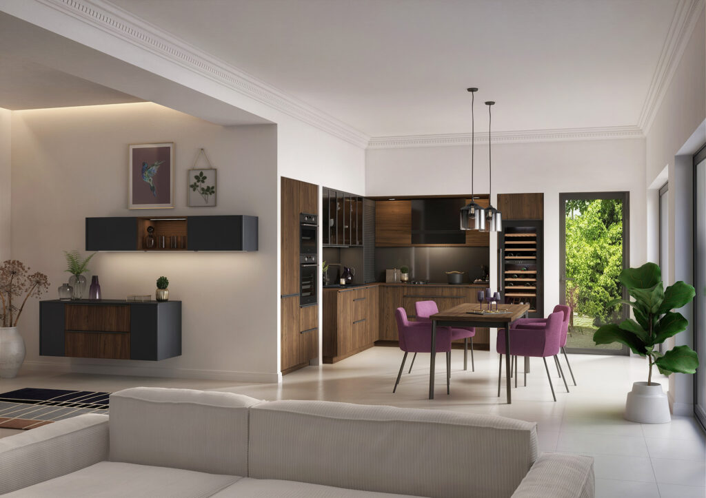 Kitchen showcasing visual impact of cabinet colors