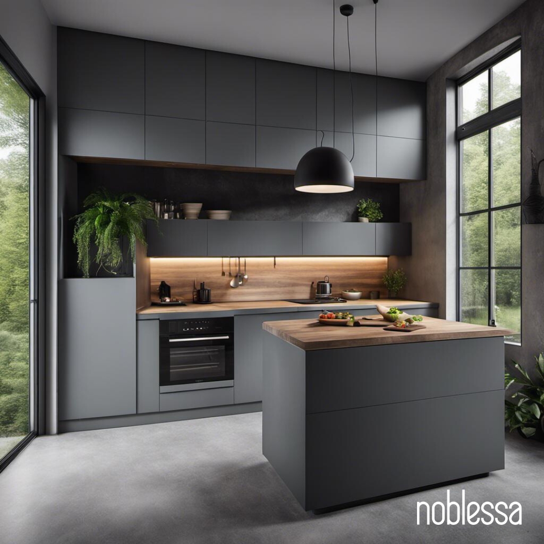 Modern luxury kitchen with streamlined surfaces