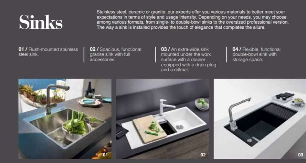 Beautiful life design guide sink catalogue